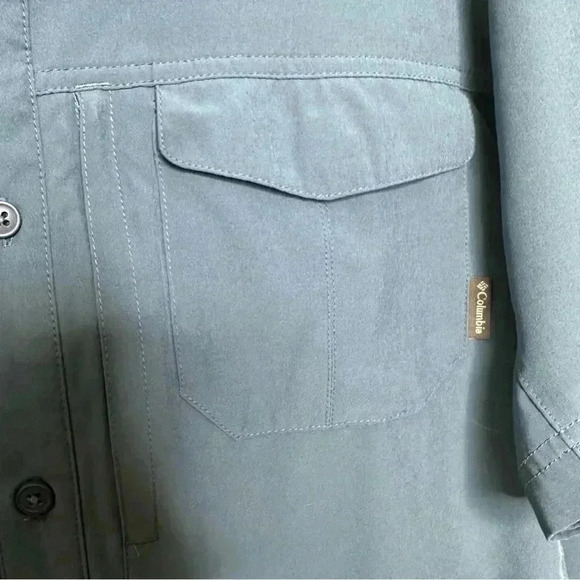 Columbia Button-Down Casual Shirt  Blue Size Large - Picture 8 of 16